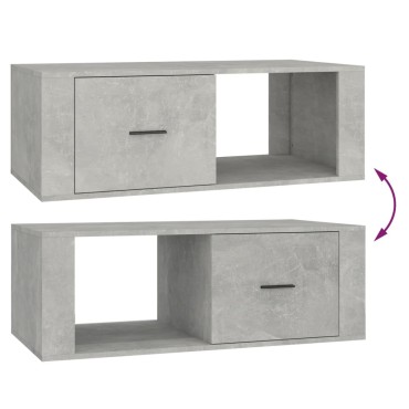 vidaXL Τραπεζάκι Σαλονιού Γκρι Σκυρ. 100x50,5x35cm Επεξεργ. Ξύλο 1 τεμ.