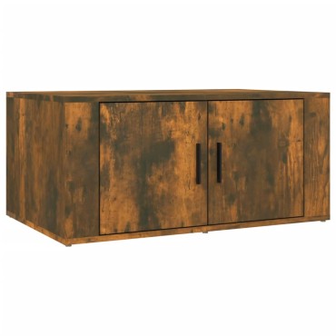 vidaXL Τραπεζάκι Σαλονιού Καπνιστή Δρυς 80x50x36cm Επεξεργασμ. Ξύλο 1 τεμ.