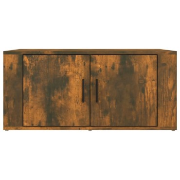 vidaXL Τραπεζάκι Σαλονιού Καπνιστή Δρυς 80x50x36cm Επεξεργασμ. Ξύλο 1 τεμ.