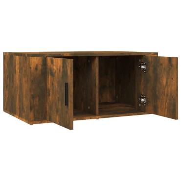 vidaXL Τραπεζάκι Σαλονιού Καπνιστή Δρυς 80x50x36cm Επεξεργασμ. Ξύλο 1 τεμ.