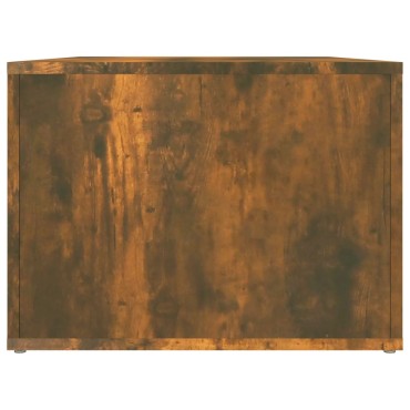 vidaXL Τραπεζάκι Σαλονιού Καπνιστή Δρυς 80x50x36cm Επεξεργασμ. Ξύλο 1 τεμ.