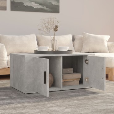 vidaXL Τραπεζάκι Σαλονιού Γκρι Σκυρ. 80x50x36cm Επεξεργ. Ξύλο 1 τεμ.
