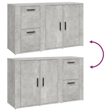 vidaXL Ντουλάπι Γκρι Σκυροδέματος 100x33x59,5cm Επεξεργασμένο Ξύλο 1 τεμ.