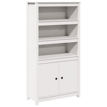 vidaXL Μπουφές Λευκός 80x35x154cm από Μασίφ Ξύλο Πεύκου 1 τεμ.