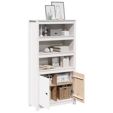 vidaXL Μπουφές Λευκός 80x35x154cm από Μασίφ Ξύλο Πεύκου 1 τεμ.