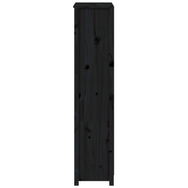 vidaXL Ντουλάπι Μαύρο 80x35x154cm από Μασίφ Ξύλο Πεύκου 1 τεμ.