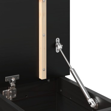 vidaXL Πάγκος Μαύρος 110x41x76,5cm από Μασίφ Ξύλο Πεύκου 1 τεμ.