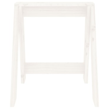 vidaXL Σκαμπό 2 τεμ. Λευκή 40x40x45cm από Μασίφ Ξύλο Πεύκου