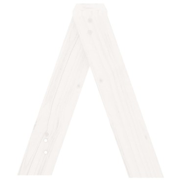 vidaXL Σκαμπό 2 τεμ. Λευκή 40x40x45cm από Μασίφ Ξύλο Πεύκου