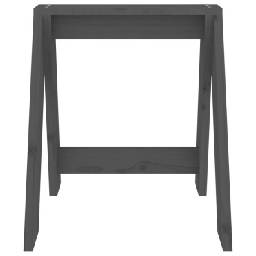 vidaXL Σκαμπό 2 τεμ. Γκρι 40x40x45cm από Μασίφ Ξύλο Πεύκου