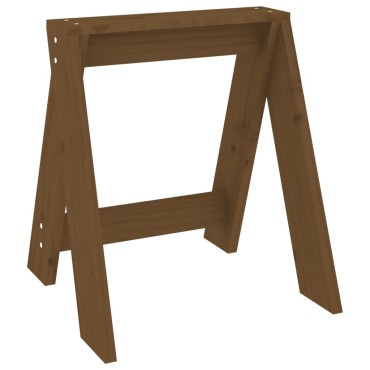 vidaXL Σκαμπό 2 τεμ. Μελί 40x40x45cm από Μασίφ Ξύλο Πεύκου
