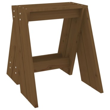 vidaXL Σκαμπό 2 τεμ. Μελί 40x40x45cm από Μασίφ Ξύλο Πεύκου