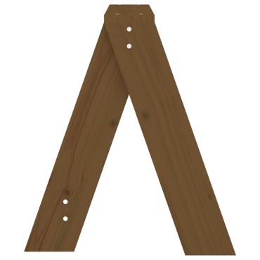 vidaXL Σκαμπό 2 τεμ. Μελί 40x40x45cm από Μασίφ Ξύλο Πεύκου