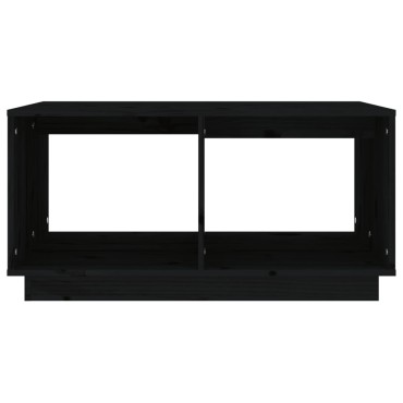 vidaXL Τραπεζάκι Σαλονιού Μαύρο 80x50x40cm από Μασίφ Ξύλο Πεύκου 1 τεμ.