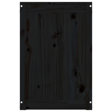 vidaXL Καλάθι Ρούχων Μαύρο 88,5x44x66 εκ από Μασίφ Ξύλο Πεύκου