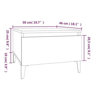vidaXL Βοηθητικά Τραπέζια 2 τεμ. Μαύρα 50x46x35cm Επεξεργασμένο Ξύλο