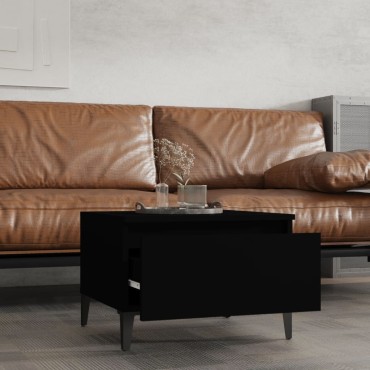 vidaXL Βοηθητικά Τραπέζια 2 τεμ. Μαύρα 50x46x35cm Επεξεργασμένο Ξύλο