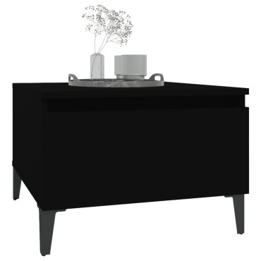 vidaXL Βοηθητικά Τραπέζια 2 τεμ. Μαύρα 50x46x35cm Επεξεργασμένο Ξύλο