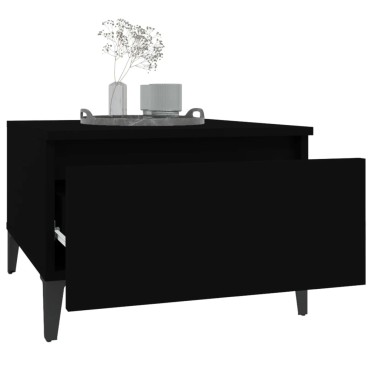 vidaXL Βοηθητικά Τραπέζια 2 τεμ. Μαύρα 50x46x35cm Επεξεργασμένο Ξύλο