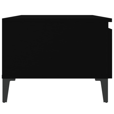 vidaXL Βοηθητικά Τραπέζια 2 τεμ. Μαύρα 50x46x35cm Επεξεργασμένο Ξύλο