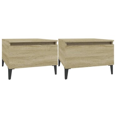 vidaXL Τραπεζάκια Σαλονιού 2 τεμ. Sonoma Δρυς 50x46x35cm Επεξ. Ξύλο