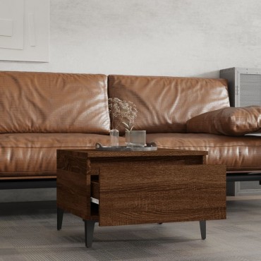 vidaXL Τραπεζάκια Σαλονιού 2 τεμ. Καφέ Δρυς 50x46x35cm Επεξ. Ξύλο