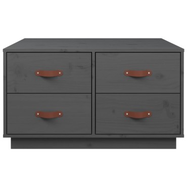 vidaXL Τραπεζάκι Σαλονιού Γκρι 80x80x45cm από Μασίφ Ξύλο Πεύκου 1 τεμ.