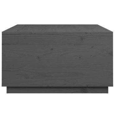 vidaXL Τραπεζάκι Σαλονιού Γκρι 80x80x45cm από Μασίφ Ξύλο Πεύκου 1 τεμ.