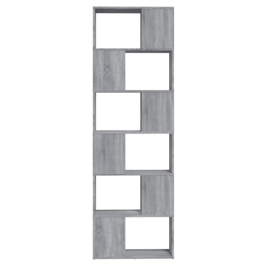 vidaXL Βιβλιοθήκη/Διαχωριστικό Χώρου Γκρι Sonoma 60x24x186cm 1 τεμ.