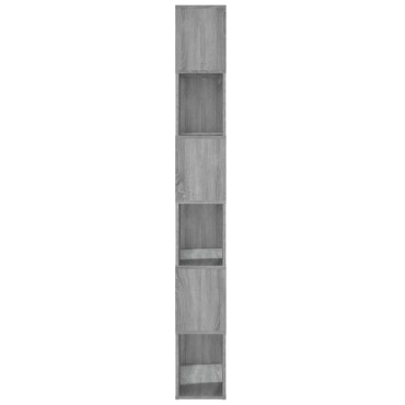 vidaXL Βιβλιοθήκη/Διαχωριστικό Χώρου Γκρι Sonoma 60x24x186cm 1 τεμ.