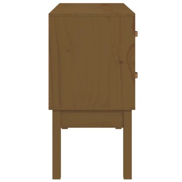 vidaXL Ντουλάπι Κονσόλα Καφέ Μελί 90x40x78cm Μασίφ Ξύλο Πεύκου 1 τεμ.