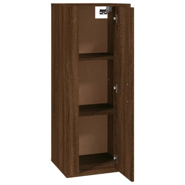 vidaXL Έπιπλο Τηλεόρασης Επιτοίχιο Καφέ Δρυς 40x34,5x100cm
