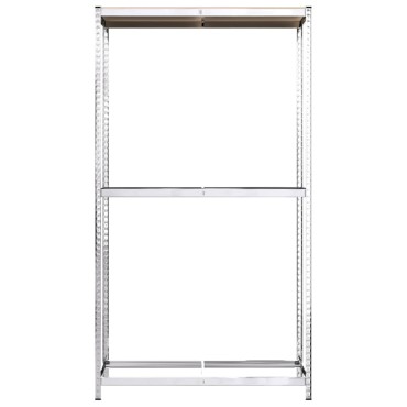 vidaXL Ραφιέρα Ελαστικών 2 Επιπέδων Ασημί 110 x 40 x 180 εκ. Ατσάλι
