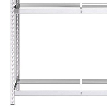 vidaXL Ραφιέρα Ελαστικών 2 Επιπέδων Ασημί 110 x 40 x 180 εκ. Ατσάλι