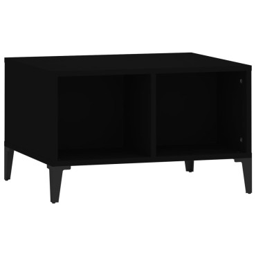 vidaXL Τραπεζάκι Σαλονιού Μαύρο 60x50x36,5cm από Επεξεργασμένο Ξύλο 1 τεμ.