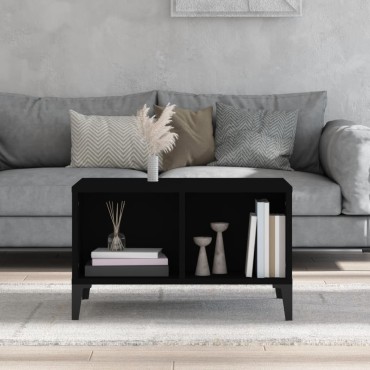 vidaXL Τραπεζάκι Σαλονιού Μαύρο 60x50x36,5cm από Επεξεργασμένο Ξύλο 1 τεμ.