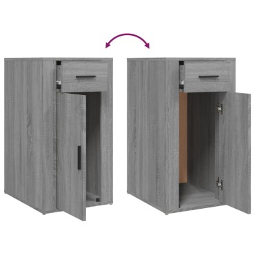 vidaXL Ντουλάπι Γραφείου Γκρι sonoma 40x49x75cm Επεξεργ. Ξύλο 1 τεμ.