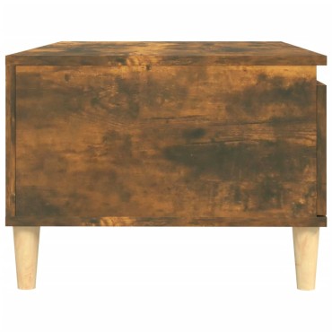 vidaXL Τραπεζάκι Σαλονιού Καπνιστή Δρυς 90x50x36,5cm Επεξεργ. Ξύλο 1 τεμ.