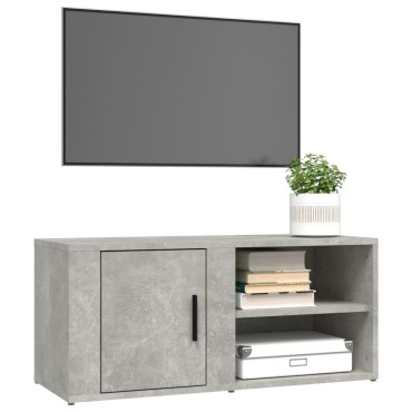 vidaXL Έπιπλα Τηλεόρασης 2 τεμ. Γκρι Σκυρ. 80x31,5x36cm Επεξεργ. Ξύλο