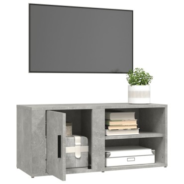 vidaXL Έπιπλα Τηλεόρασης 2 τεμ. Γκρι Σκυρ. 80x31,5x36cm Επεξεργ. Ξύλο