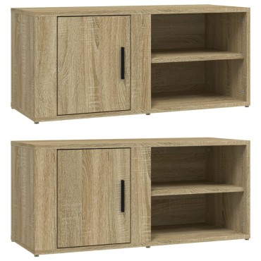 vidaXL Έπιπλα Τηλεόρασης 2 τεμ. Sonoma Δρυς 80x31,5x36cm Επεξ. Ξύλο