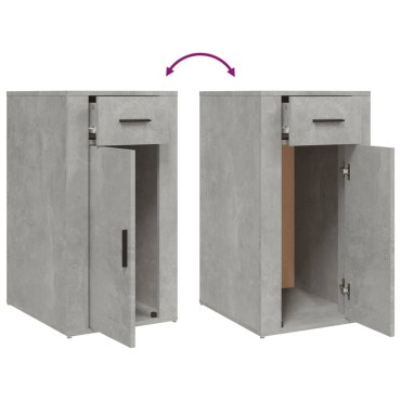 vidaXL Ντουλάπι Γραφείου Γκρι Σκυροδ. 40x49x75cm Επεξεργασμένο Ξύλο 1 τεμ.