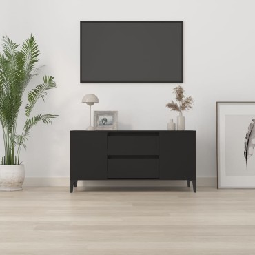 vidaXL Έπιπλο Τηλεόρασης Μαύρο 102x44,5x50cm Επεξεργασμένο Ξύλο