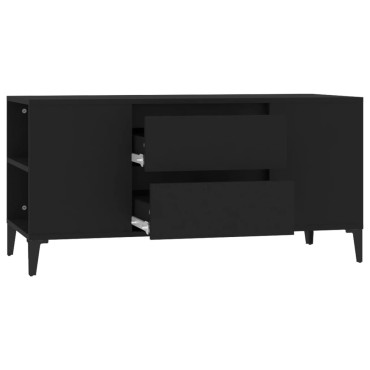 vidaXL Έπιπλο Τηλεόρασης Μαύρο 102x44,5x50cm Επεξεργασμένο Ξύλο