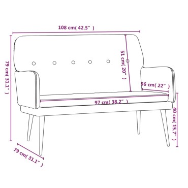 vidaXL Πάγκος Ανοιχτό Γκρι 108x79x79cm Βελούδινος 1 τεμ.