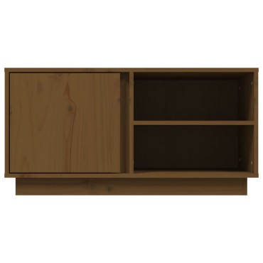 vidaXL Έπιπλο Τηλεόρασης Καφέ Μελί 80x35x40,5cm από Μασίφ Ξύλο Πεύκου
