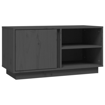 vidaXL Έπιπλο Τηλεόρασης Γκρι 80x35x40,5cm από Μασίφ Ξύλο Πεύκου