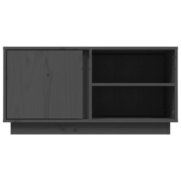 vidaXL Έπιπλο Τηλεόρασης Γκρι 80x35x40,5cm από Μασίφ Ξύλο Πεύκου
