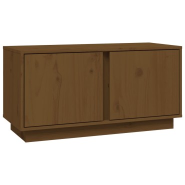 vidaXL Έπιπλο Τηλεόρασης Καφέ Μελί 80x35x40,5cm από Μασίφ Ξύλο Πεύκου