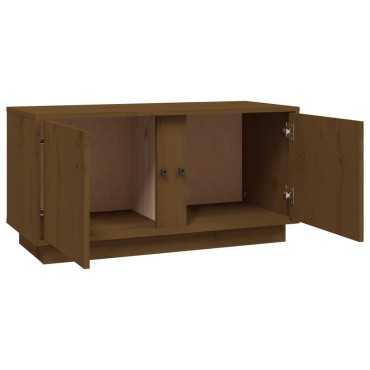 vidaXL Έπιπλο Τηλεόρασης Καφέ Μελί 80x35x40,5cm από Μασίφ Ξύλο Πεύκου